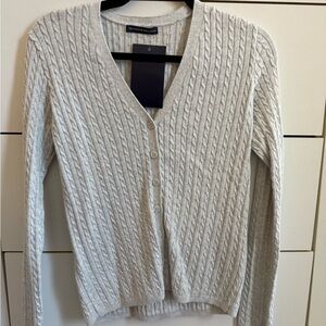 Brandy Melville Cream Cable Knit Cardigan